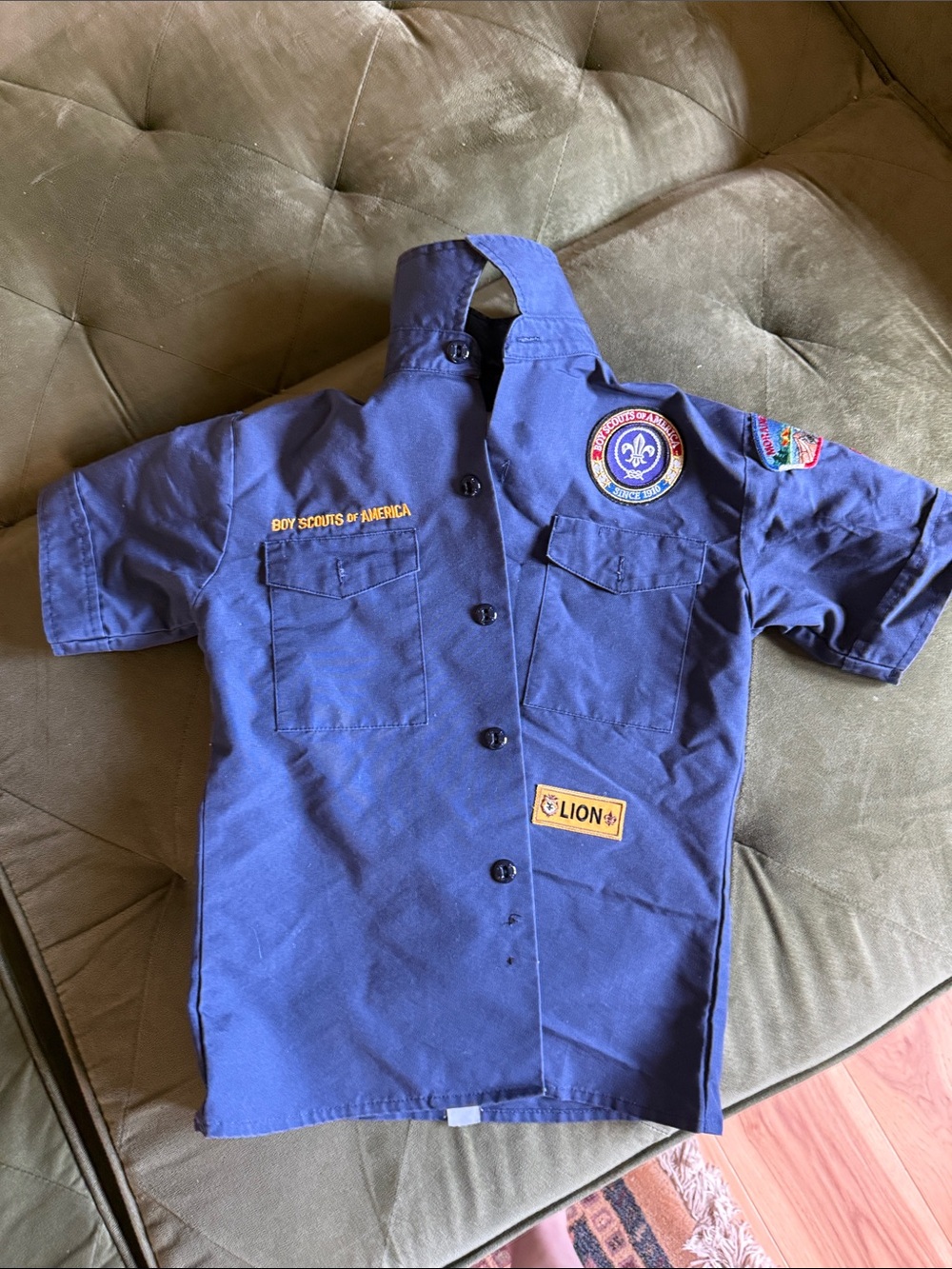 Boy Scouts of America Navy Short-Sleeve Kids uniform Shirt - Picture 2 of 4